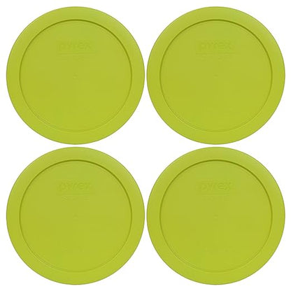 Pyrex 7201-PC 4-Cup Edamame Green Food Storage Replacement Lid (4-Pack) - Made in USA