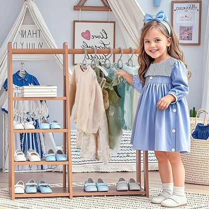 60PCS Baby Hangers for Closet, Extendable Adjustable Non-Slip Plastic Kids Hanger for Toddler Kid Children Infant Teen, Grey Stackable Toddler Hangeres