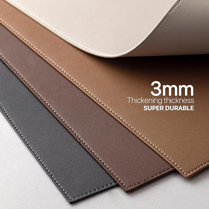 Faux Leather Placemats Set of 8 Vinyl Washable Wipeable Table Mats for Kitchen Dining Table Heat Resistant Waterproof Modern Indoor/Outdoor Placemats Non-Slip Easy Clean Place Mats-Cream White