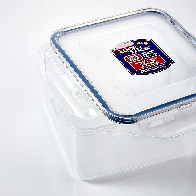 LocknLock Easy Essentials Twist Food Storage lids/Airtight containers, BPA Free, Short - 5 oz - for Candies, Clear