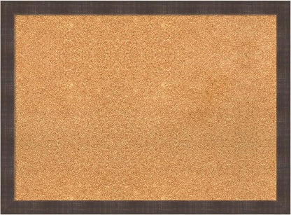 Amanti Art Natural Cork Board for Wall, 22x30 Vision Board with Brown Wood Frame, Medium Corkboard Office Decor for Home Organization, Rustic Farmhouse Corkboard Pinboard to display items for home