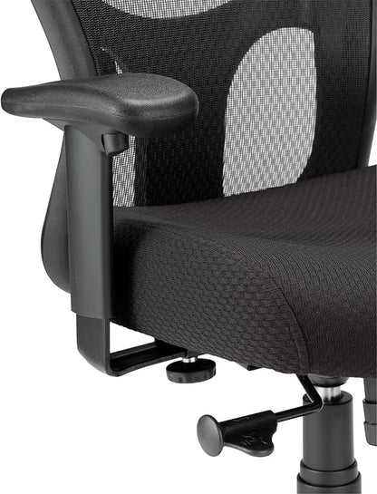 Tempur-Pedic TP9000C Mesh Swivel Task Chair with Tempur Material, Cooling Gel Layer, Adjustable Armrests, and Lumbar Support, Black
