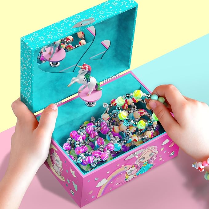 Lark & Loop Musical Jewelry Box for Kids - Unicorn Gifts