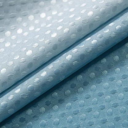 Mrs.Naturall Light Blue Shower Curtain,Soothing Grey Grey Smoke Blue Pastel Bath Curtains for Bathroom,No Need Liner with Hooks Set,72 Inch Long