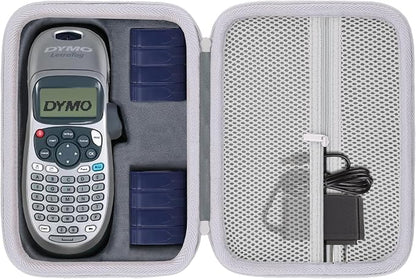 Label Printer Case Compatible with DYMO LetraTag LT-100H/LT-100H Plus Handheld Label Maker(Gray Case)
