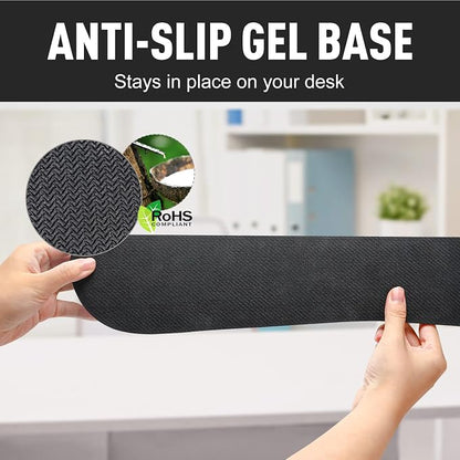 Gimars Upgrade Enlarge Silky and Superfine Fabric Gel Memory Foam Keyboard Wrist Rest Set, Ergonomic Keyboard Mouse Wrist Support for Typing Pain Relief, Comfort for Office, Gaming, Computer, Black