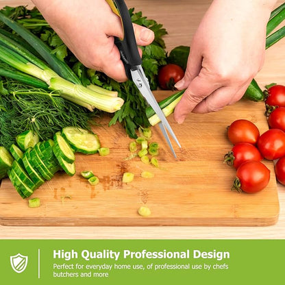 Kitchen Scissors, iBayam 2-Pack Kitchen Shears, 9 Inch Heavy Duty Dishwasher Safe Food Scissors, Multipurpose Stainless Steel Sharp Cooking for Kitchen, Chicken, Poultry, Fish, Meat, Herbs