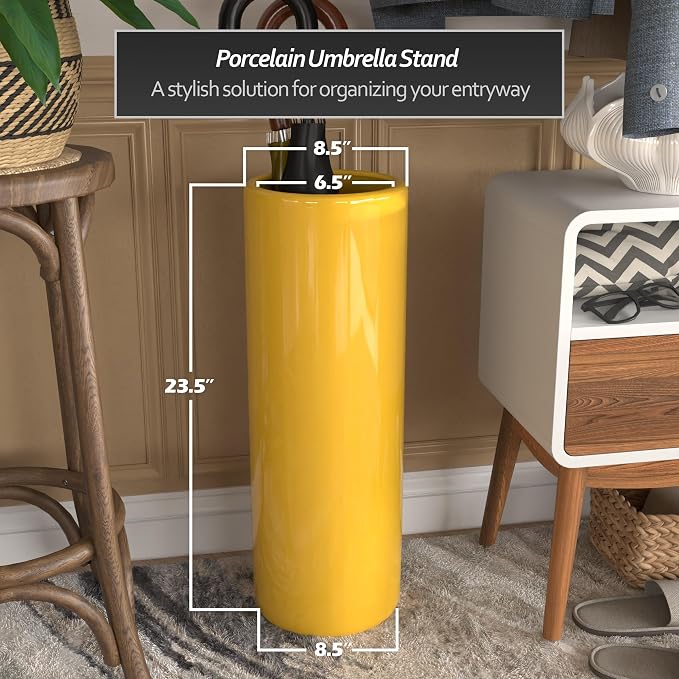 Red Lantern 24" Bright Yellow Umbrella Stand
