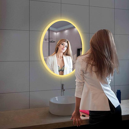 Blossom 20'' x 30'' LED Mirror for Bathroom Lighted Vanity Mirror for Wall Front Lights + Backlit LED Bathroom Mirror Anti-Fog Tempered Glass ETL Listed, Wall Mounted LED Vanity Mirror