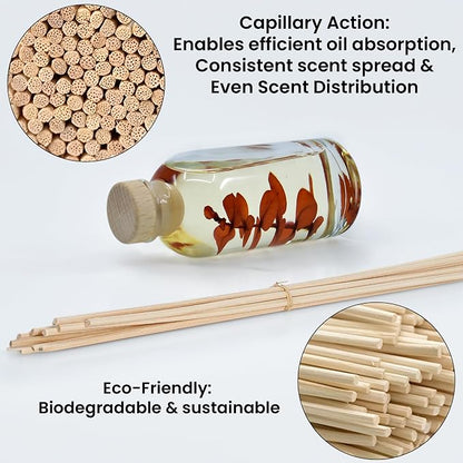 Urban Naturals Bay Rum & Sandalwood Reed Diffuser Scent Sticks Gift Set | Powdery Bay Rum, Sandalwood, Earthy Patchouli & Musk | A Bold, Spicy, Masculine Scent | Smells Like an Old Time Barber Shop