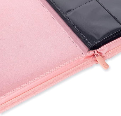 Vault X 4 Pocket Zip Binder, 160 Cards, Exo-Tec Material, 20 Side-Loading Pages (Pink)