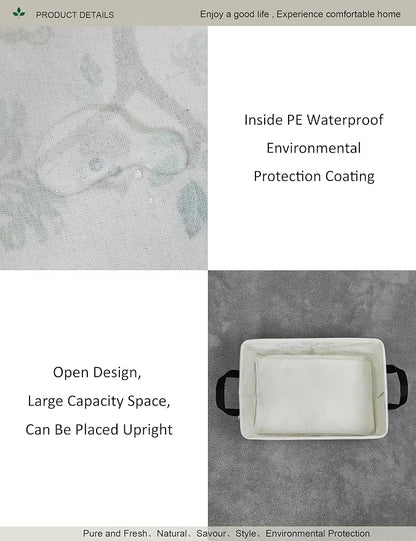 Rectangular Animal Pattern Storage Bin, Decorative Canvas Laundry Basket with Dual Handles, Foldable Toy & Household Organizer, Multipurpose Party Gift Basket for Home Bedroom Dorm