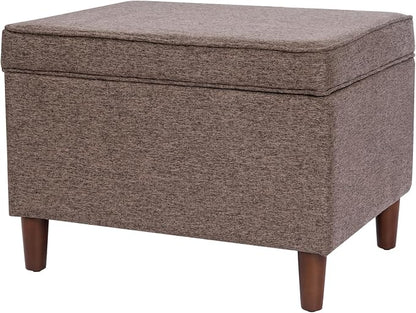 Spatial Order Home Decor | Dinah Collection Modern Storage Ottoman | Ottoman with Storage for Living Room & Bedroom (Chocalate Brown)
