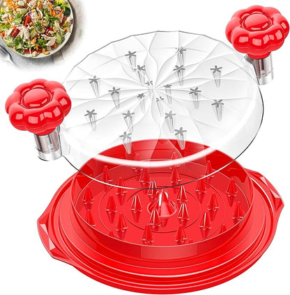 Chicken Shredder Tool Twist Large - 10'' Pro Meat Shredders for Chicken Breast,Visible Kitchen Gadgets Grinder Machine with Brush,Strong Anti-Slip Strip,Ergonomic Handle,BPA Free (Red)
