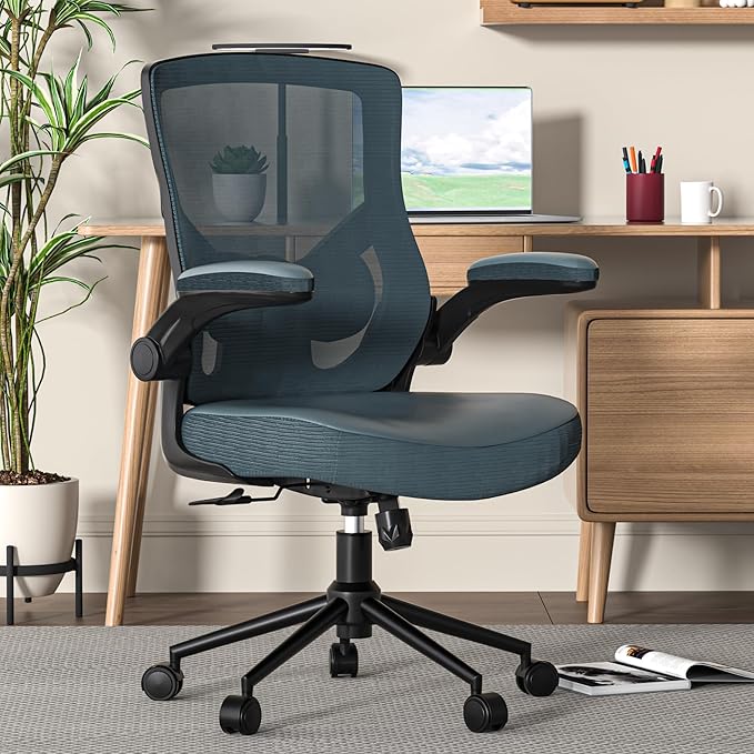 Ergonomic Office Desk Chair with Waterfall Seat and S-Shaped Back for Lower Back & Leg Pressure Relief, Comfortable for 8+ Hours Sitting
