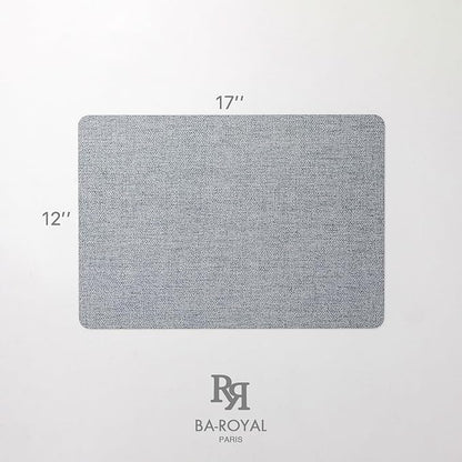 Faux Leather Placemats Set of 4 Vinyl Washable Wipeable Table Mats for Kitchen Dining Table Heat Resistant Waterproof Modern Indoor/Outdoor Placemats Non-Slip Easy Clean Place Mats (Stargaze)