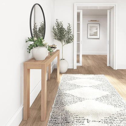 Plank+Beam Modern Solid Wood Console Table, 56 Inch, Sofa Table, Narrow Entryway Table for Hallway, Behind The Couch, Living Room, Foyer, Easy Assembly, Blonde