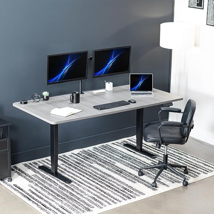 VIVO Electric 71 x 36 in Dual Motor Sit Stand Desk, Memory Height Adjustment, 2B Series, Dark Gray Top Black Frame, DESK-KIT-2B7G-36