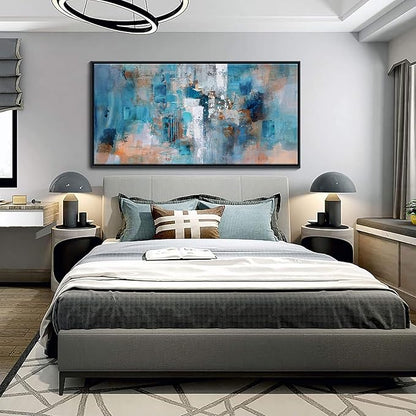 Framed Wall Art for Bedroom Large Abstract Wall Art Wall Pictures for Living Room Canvas Wall Art for Living Room Bathroom Decor 24x48 Inches
