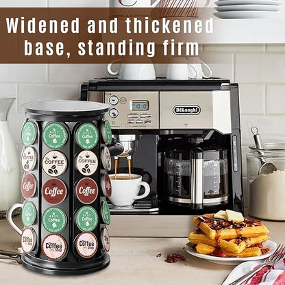 K Cup Holder, Coffee Pod Storage Carousel Holder Organizer Compatible with 40 Keurig K-Cup Pods, Home or Office Kitchen Counter Organizer