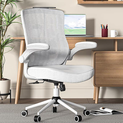 Ergonomic Office Desk Chair with Waterfall Seat and S-Shaped Back for Lower Back & Leg Pressure Relief, Comfortable for 8+ Hours Sitting