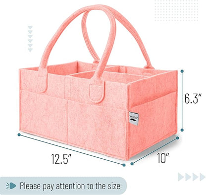 Mr. Pen- Baby Diaper Caddy Organizer, Pink, Nursery Storage Bin and Car Organizer for Diapers and Baby Wipes
