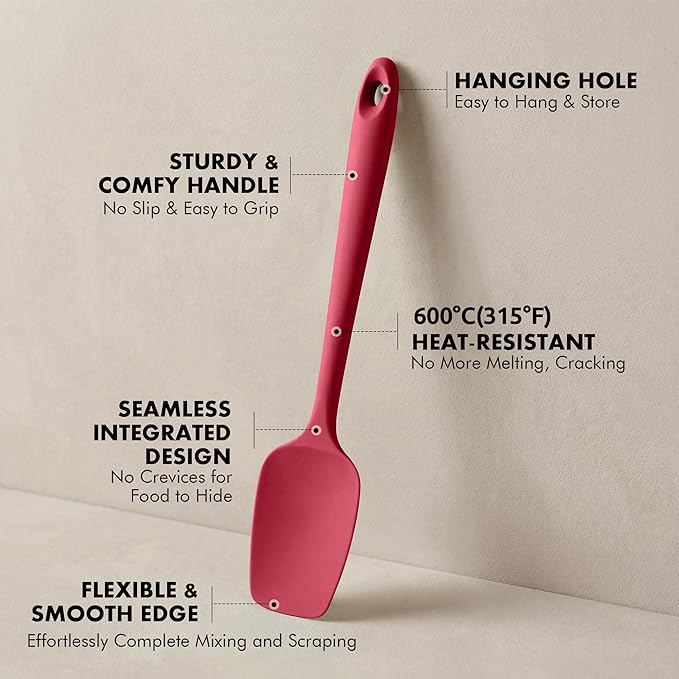3 Pieces Silicone Spatula Set: Ironberry 600ºF Heat Resistant Food Grade Cooking & Baking Utensils, Kitchen Flexible Nonstick Rubber Scraper for Scraping, Mixing, Scrambling, Flipping (Multicolor 5)