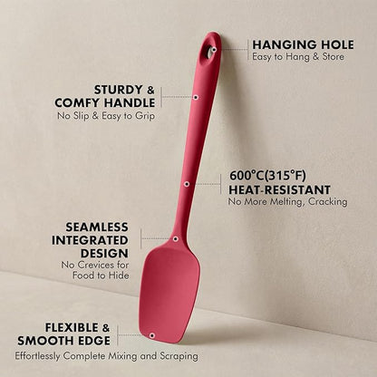 3 Pieces Silicone Spatula Set: Ironberry 600ºF Heat Resistant Food Grade Cooking & Baking Utensils, Kitchen Flexible Nonstick Rubber Scraper for Scraping, Mixing, Scrambling, Flipping (Multicolor 5)