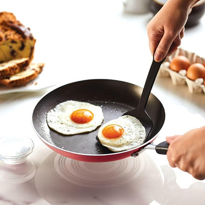 Farberware Cookstart DiamondMax Nonstick Cookware/Pots and Pans Set, Dishwasher Safe, Includes Baking Pan and Cooking Tools, 15 Piece - Red