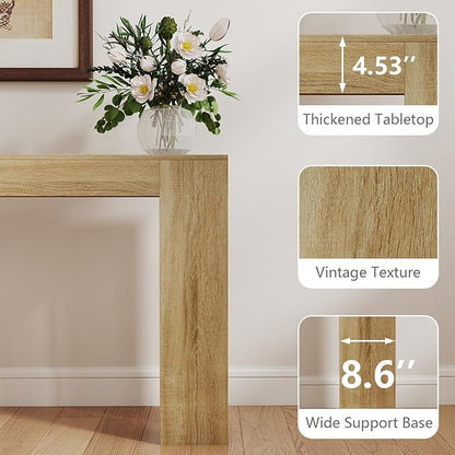 Spaco 63'' Narrow Long Console Table,Farmhouse Entryway Table Sofa Table with Storage,Wood Behind Couch Table for Living Room, Hallway,Foyer