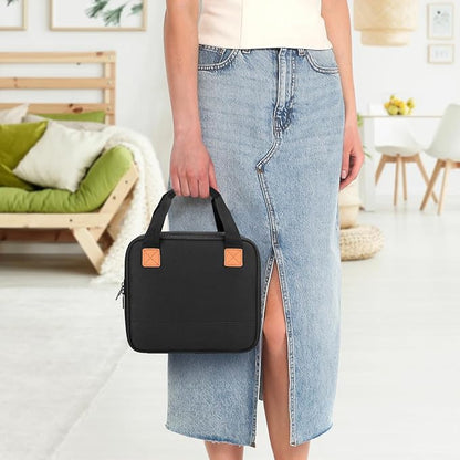 LUXJA Label Maker Carrying Case Compatible with Brother P-Touch PT-D610BT / PT-D410 / PT-D460BT, Storage Bag for Brother Label Printer with Multiple Pockets, Black