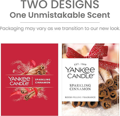 Yankee Candle Large Tumbler Scented Candle with up to 80 Hour Burn Time, Premium Plant Wax Blend for Consistent Burn, 20 oz Tumbler Candle with Room Filling Fragrance, Sparkling Cinnamon