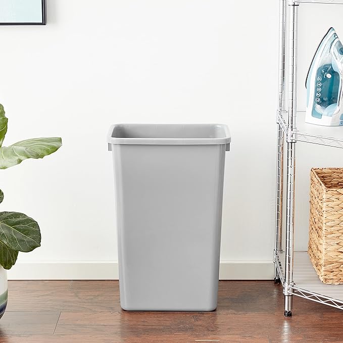Hardware Resources Gray 50 Quart Plastic Waste Container