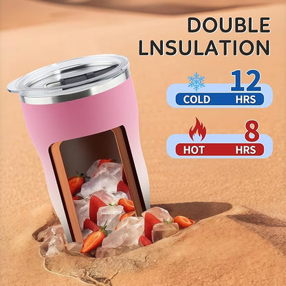 20Oz Insulated Tumbler With Straw And Lid,Stainless Steel Coffee Cup, Double Wall Vacuum Travel Mug,Spill proof Iced Coffee Tumbler, Mom tumbler, Pink Mesa Sunset
