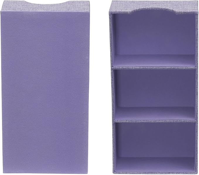 Household Essentials Iris-Colored Cardboard Trays with PP Accents, Set of 2