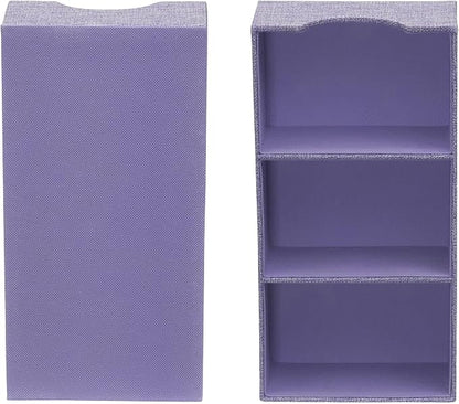 Household Essentials Iris-Colored Cardboard Trays with PP Accents, Set of 2