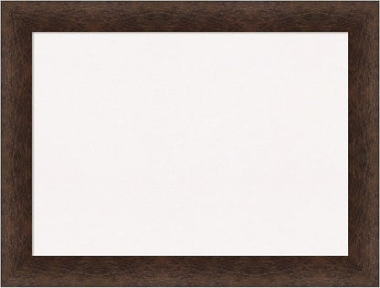 Amanti Art White Cork Board for Wall, 25x33 Vision Board with Brown Wood Frame, Medium Corkboard Office Decor for Home Organization, Casual Corkboard Pinboard to display items for home organization