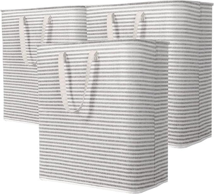Lifewit 3 Pack Laundry Hamper Large Collapsible Laundry Baskets, Freestanding Waterproof Clothes Hamper with Easy Carry Handles in Laundry Room Bedroom Bathroom College Dorm, Grey, 3 x 100L