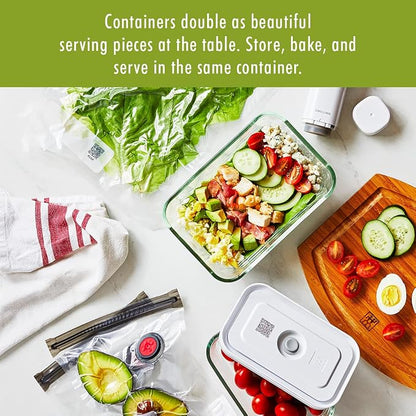 For food to stay fresh up to 5X longer, pump required (not included).