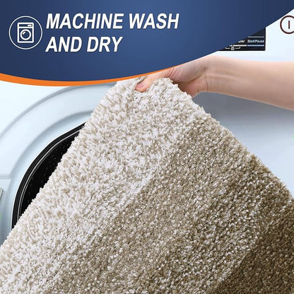OLANLY Small Bathroom Rugs Mat 24x16, Extra Soft Absorbent Microfiber Bath Rugs, Rubber Backing, Quick Dry, Machine Washable Bath Mat for Bathroom Floor, Tub and Shower, Home Decor Accessories, Coffee