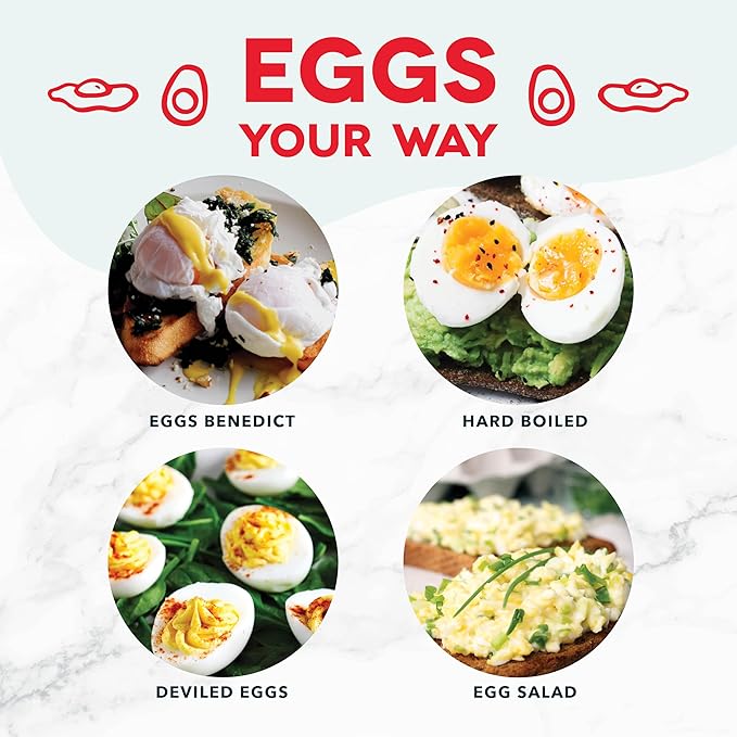 Dash Rapid Egg Cooker - Boiler, Poacher & Steamer - Includes Measuring & Recipe Guide - Dishwasher Safe - Holds 7 Eggs, Aqua