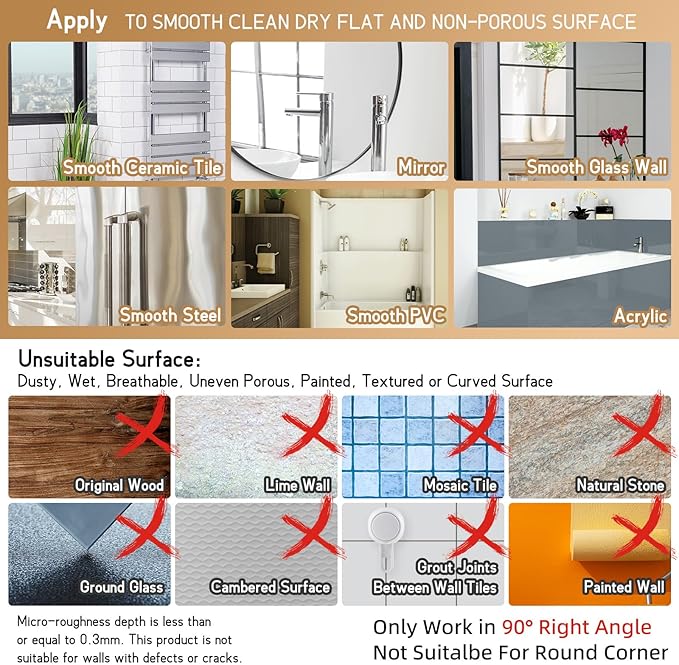 LEVERLOC Shower Caddy Suction Cup, 3 Pack Heavy Duty Bathroom Organizer for Inside Shower with Hooks & Soap Holder, Removable Bathroom Organizer, Rustproof Black Holder Storage Black
