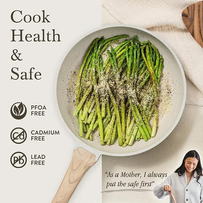 CAROTE Pots and Pans Set Nonstick, Cookware Set Induction Kitchen Cooking Set 26cs w/Frying Pans & Saucepans& Grill Pan