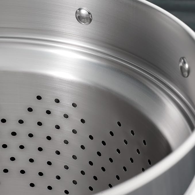 Tramontina Signature Stainless Steel Pasta Strainer Insert for Pot, Basket compatible with 8-Quart Stock Pot