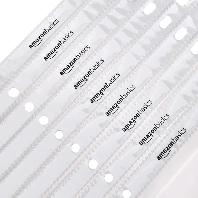 Amazon Basics Sheet Protectors for 3 Ring Binder, Heavyweight, Acid-Free, Clear Plastic Sleeves, Letter Size, 8.5 x 11 Inch, 100-Pack