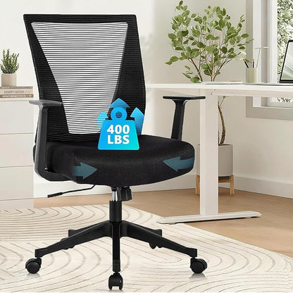 CLATINA Home Office Chair Ergonomic Desk Chair Mesh Computer Chairs with Armrests Executive Rolling Wheels Swivel Heavy Duty Chairs Office, Home 1 Pack