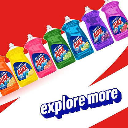 Ajax Ultra Liquid Dish Soap Orange Scent,Triple Action, Mess-Free, Easy-Flip Cap, 52 fl oz Bottle