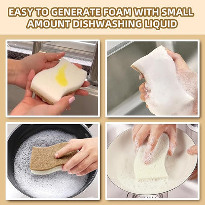 Natural Kitchen Sponges, Biodegradable & Compostable | Non-Scratch Cellulose Coconut Fiber Sponges for Dishes, Pots & Pans | Eco-Friendly Cleaning Sponge (24)