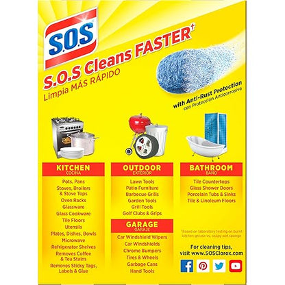 S.O.S Steel Wool Soap Pads,18 Count (Pack of 12)