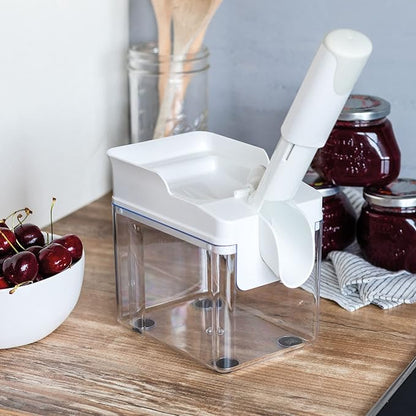 Leifheit Cherry Stoner Remover – Stainless Steel Plunger Pits 25 Lbs/Hour, Easy-Clean Container, Dishwasher Safe, Ideal for Pies, Canning, Snacking, German Design, Replacement Parts – White